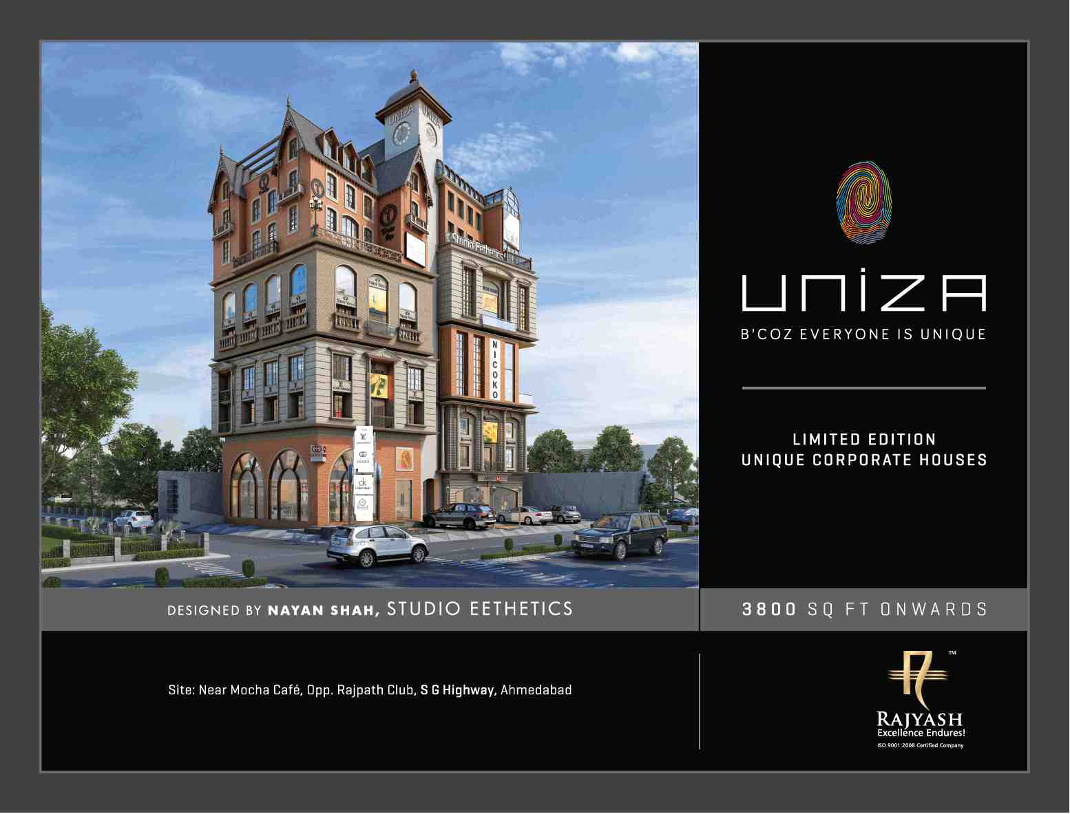 Book limited edition unique corporate houses at Rajyash Uniza in Ahmedabad